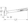 KS Tools 142.2046 1422046 truhlářské kladivo 600 g 328 mm 1 ks