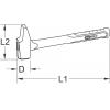 KS Tools 142.1151 1421151 zámečnické kladivo 2140 g 405 mm 1 ks