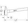 KS Tools 142.1150 1421150 zámečnické kladivo 1957 g 380 mm 1 ks