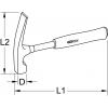 KS Tools 140.2030 1402030 zednické kladivo 800 g 270 mm 1 ks