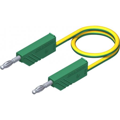 Hirschmann Test & Measurement CO MLN 100/2,5 měřicí kabel lamelová zástrčka 4 mm lamelová zástrčka 4 mm 1.00 m žlutá, zelená 1 ks
