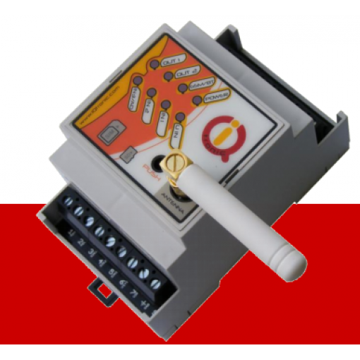 GSM spínač IQTD_GS400 (dříve GS300 DIN) - GSM ovládání na DIN lištu