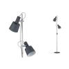 Paulmann Neordic Haldar 79690 stojací lampa LED E14 40 W tmavě šedá , chrom (matný)