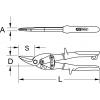 KS Tools 118.0046 Tvarovací nůžky s tvarovými prvky, levořezné