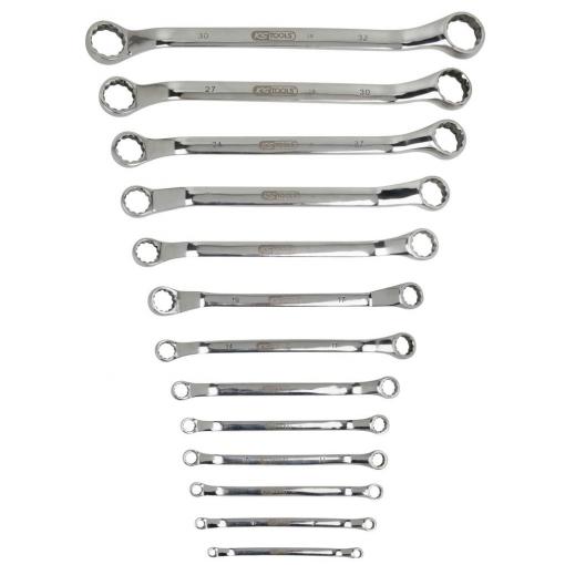 KS Tools 9641150 964.1150 sada oboustranných očkových klíčů Délka klíče (cm) (jen pro nadpis) 8 - 30 mm