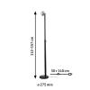 Paulmann Aldan 79717 LED stojací lampa LED 17 W hliník (kartáčovaný), černá