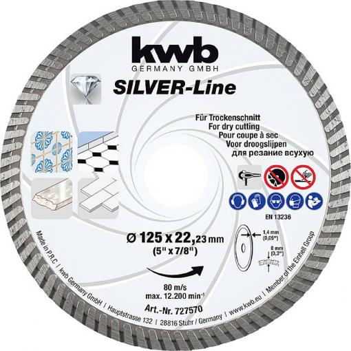kwb 727570 diamantový řezný kotouč Průměr 125 mm Ø otvoru 22.23 mm 1 ks