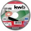 kwb 715824 brusný papír pro kotoučové brusky Zrnitost 24 (Ø) 115 mm 10 ks