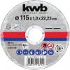 kwb 711811 řezný kotouč rovný 115 mm 1 ks ocel