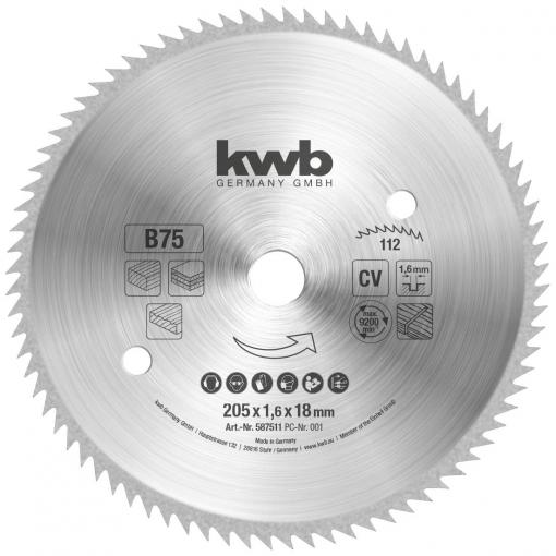 kwb 587511 pilový kotouč 205 x 18 mm 1 ks