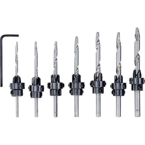 kwb 513190 sada frézovacích vrtáků do dřeva 8dílná 3 mm, 3.5 mm, 4 mm, 4.5 mm, 5 mm, 5.5 mm, 6 mm 8 ks