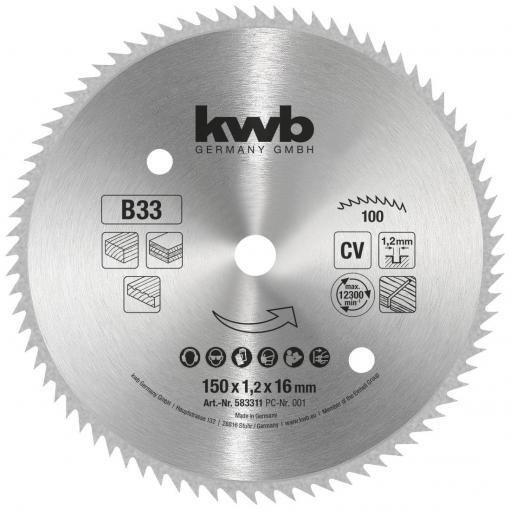 kwb 583311 pilový kotouč 150 x 16 mm 1 ks