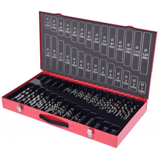 KS Tools 3302650 HSS-G sada spirálových vrtáku do kovu, 1 mm, 1.5 mm, 2 mm, 2.5 mm, 3 mm, 3.5 mm, 4 mm, 4.5 mm, 5 mm, 5.5 mm, 6 mm, 6.5 mm, 7 mm, 7.5 mm, 8 mm,