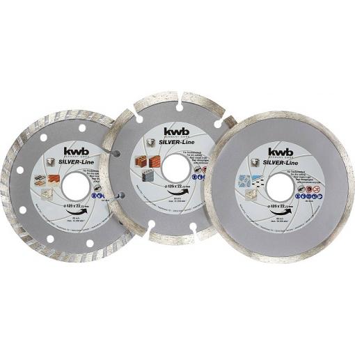 kwb 797085 diamantový řezný kotouč Průměr 125 mm Ø otvoru 22 mm 3 ks