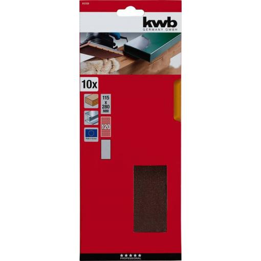 kwb 812120 brusný papír Zrnitost 120 (d x š) 280 mm x 115 mm 10 ks