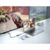 HYPER HD-H8K-GL USB-C® / HDMI adaptér [1x USB-C® zástrčka - 1x HDMI zásuvka] stříbrná 0 mm
