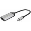 HYPER HD-H8K-GL USB-C® / HDMI adaptér [1x USB-C® zástrčka - 1x HDMI zásuvka] stříbrná 0 mm
