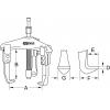 KS Tools 6300302 Hydraulický stahovák Upínací rozsah 60 - 200 mm Počet háčků 3