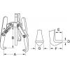 KS Tools 6303608 Stahovák Upínací rozsah 50 - 500 mm Počet háčků 3