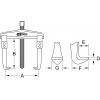 KS Tools 6200504 Stahovák Upínací rozsah 60 - 200 mm Počet háčků 2