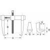 KS Tools 6201303 Stahovák Upínací rozsah 20 - 160 mm Počet háčků 2