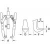 KS Tools 6203805 Hydraulický stahovák Upínací rozsah 50 - 500 mm Počet háčků 2