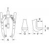 KS Tools 6203804 Hydraulický stahovák Upínací rozsah 50 až 450 mm Počet háčků 2