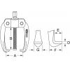 KS Tools 6204101 Stahovák Upínací rozsah 10 - 60 mm Počet háčků 2