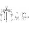 KS Tools 6203001 Stahovák Upínací rozsah 20 - 150 mm Počet háčků 2