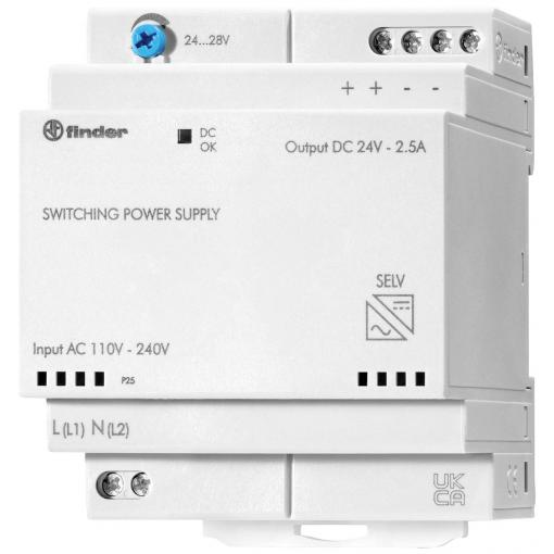 Finder 78.60.1.230.2402 síťový zdroj na DIN lištu 24 V/DC 2.8 A 60 W Obsah 1 ks