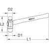 KS Tools 963.2109 9632109 zámečnické kladivo 600 g 340 mm 1 ks
