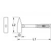 KS Tools 963.2121 9632121 Ruční kladivo 1400 g 400 mm DIN 1041 1 ks