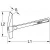 KS Tools 9632172 963.2172 Kladivo na kotelní kámen a na rez 620 g 310 mm 1 ks