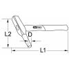 KS Tools 963.2408 9632408 Průbojník 1400 g 380 mm 1 ks