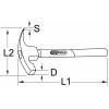 KS Tools 963.2163 9632163 zednické kladivo 840 g 360 mm 1 ks