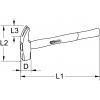 KS Tools 963.2152 9632152 kladivo s rozštěpem 640 g 340 mm 1 ks