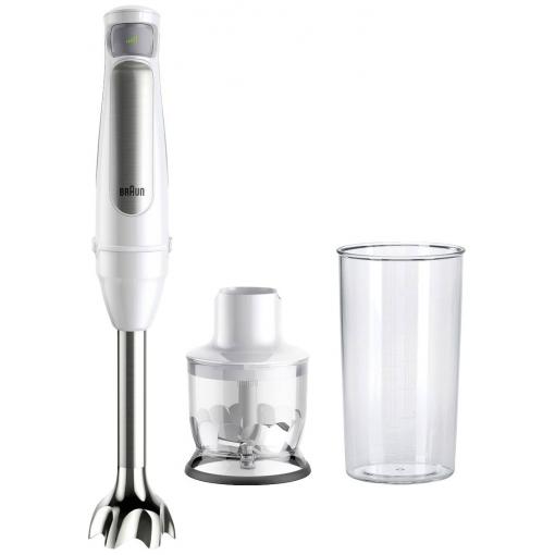Braun Braun Multiquick 7 MQ7020 WH - Handmixer - 1000 W tyčový mixér 1000 W bez BPA, plynulé nastavení rychlosti, s mixovací nádobou bílá, stříbrná