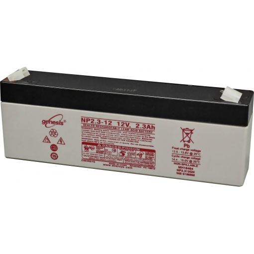 EnerSys NP 2.3-12 Genesis NP2.3-12 olověný akumulátor 12 V 2.3 Ah olověný se skelným rounem (š x v x h) 178 x 67 x 35 mm plochý konektor 4,8 mm bezúdržbové