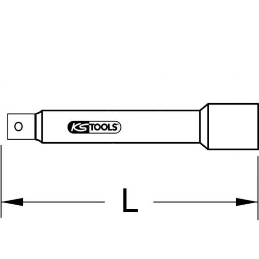 KS Tools 918.1816 9181816 prodlužovací nástavec pro nástrčné klíče Pohon (šroubovák) 1/2 180 mm 1 ks