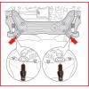 Sada fixačních čepů pro pomocný rám VAG M14 x 1,5, 4 ks KS Tools 150.2680