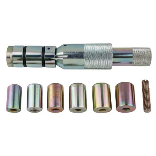 Středicí sada nářadí pro spojky Ø 24,0 - 36,0 mm se středovacími objímkami, 9 ks KS Tools 150.2380