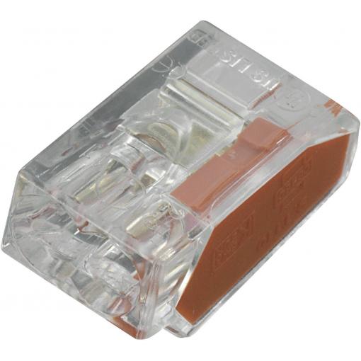 krabicová svorka Tuhost (příčný řez): 0.25-2.5 mm² Pólů: 2   25 ks transparentní, červená
