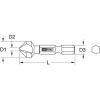 KS Tools 336.0330 3360330 záhlubník 16.5 mm ocel válcová stopka 1 ks