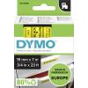 páska do štítkovače DYMO D1 45808 polyester Barva pásky: žlutá Barva písma:černá 19 mm 7 m