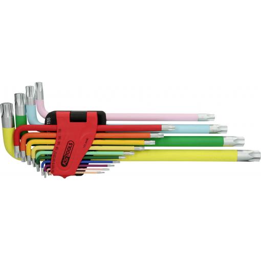 KS Tools 151.4440 TX sada klíčů T 8, T 10, T 15, T 20, T 25, T 27, T 30, T 40, T 45, T 50, T 55, T 60, T 70, T 80 14dílná