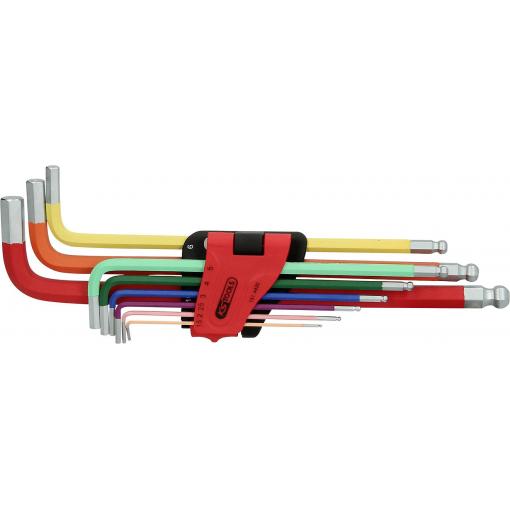 KS Tools 151.4420 inbus sada klíčů 1.5 mm, 2 mm, 2.5 mm, 3 mm, 4 mm, 5 mm, 6 mm, 8 mm, 10 mm 9dílná