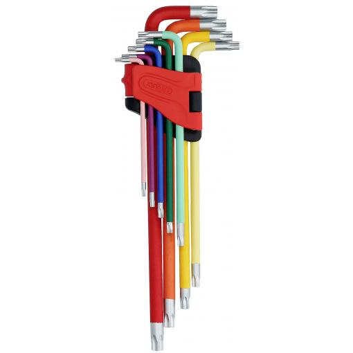 KS Tools 151.4760 TX sada klíčů T 10, T 15, T 20, T 25, T 27, T 30, T 40, T 45, T 50 9dílná