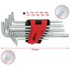 KS Tools 151.4880 TX sada klíčů T 8, T 10, T 15, T 20, T 25, T 27, T 30, T 40, T 45, T 50 10dílná