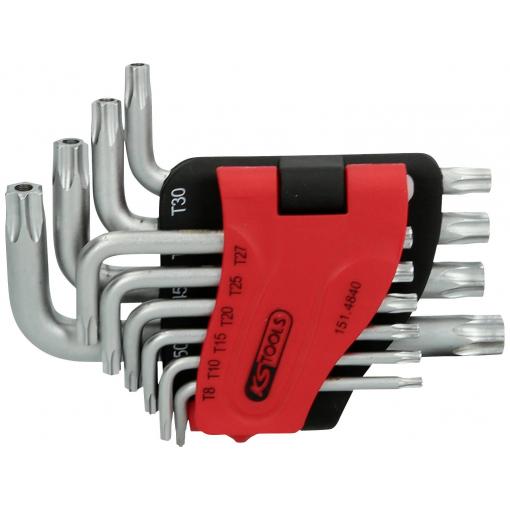 KS Tools 151.4840 TX sada klíčů TB 8, TB 10, TB 15, TB 20, TB 25, TB 27, TB 30, TB 40, TB 45, TB 50 10dílná