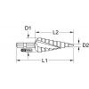 KS Tools 3302383 330.2383 HSS stupňovitý vrták 1 ks